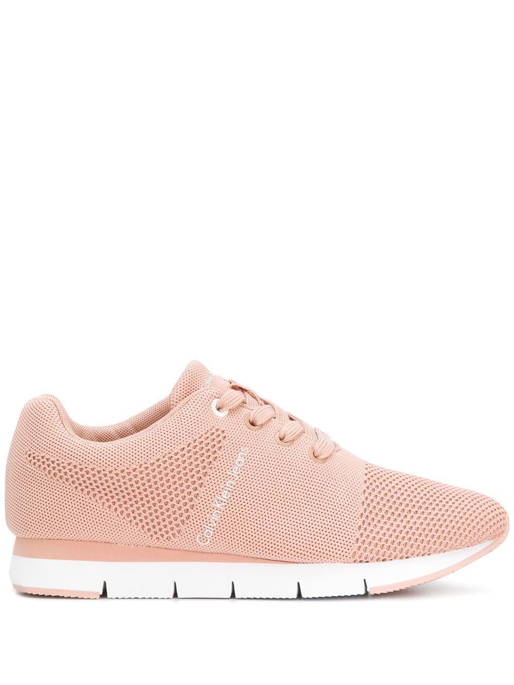 Calvin Klein Denim Tada Mesh Sneakers in Pink - Lyst