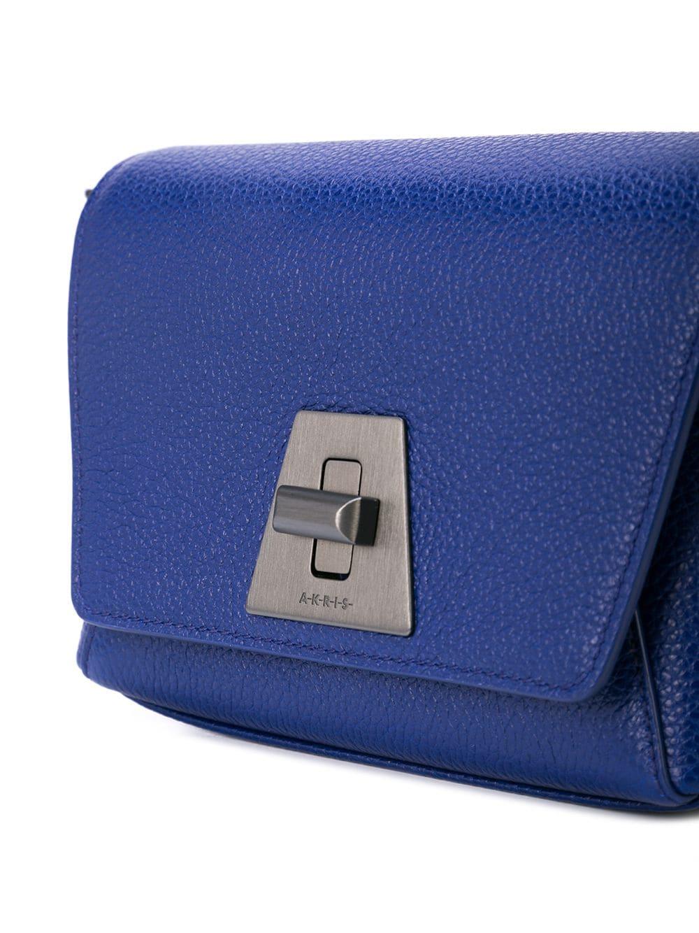 Akris Leather Anouk Crossbody Bag in Blue - Lyst