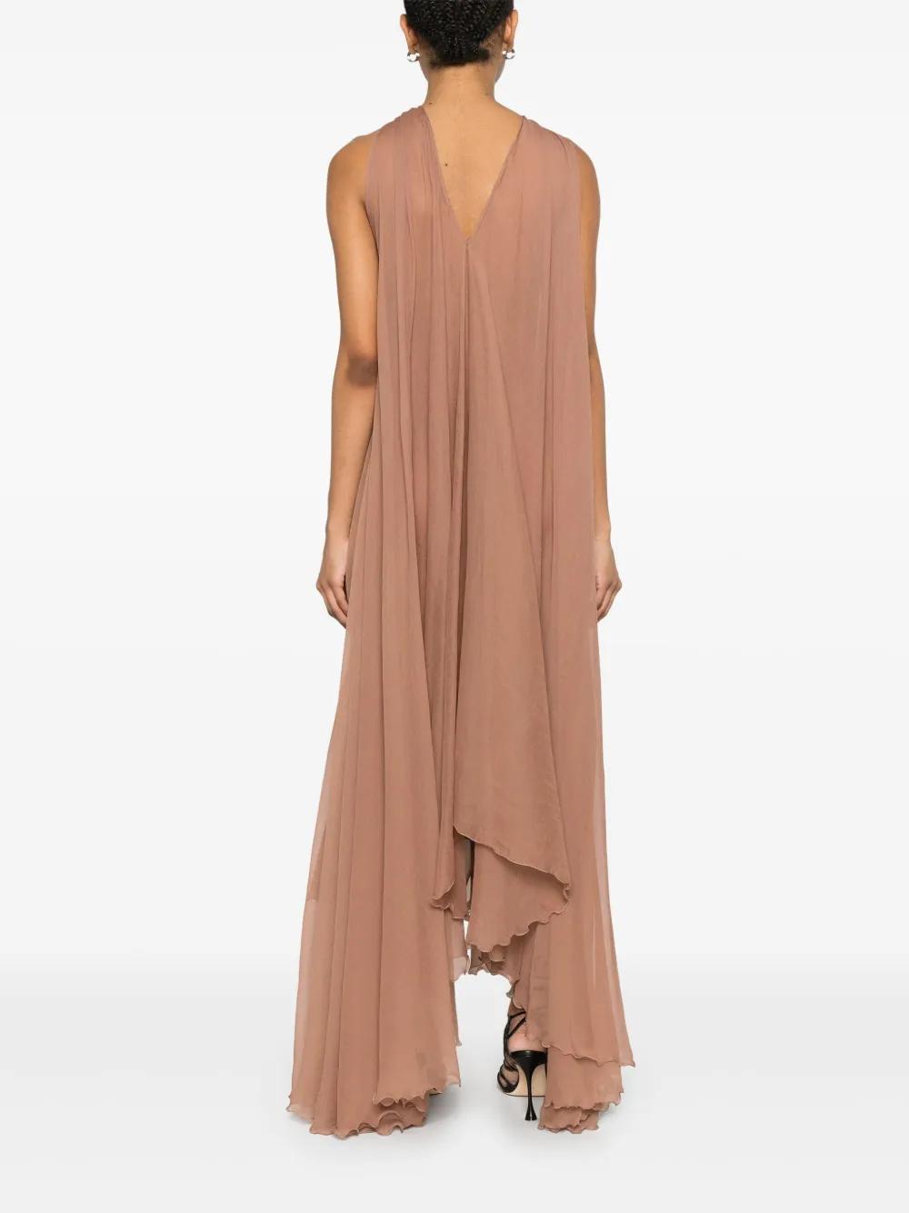 blumarine floral silk creponne maxi dress Blumarine