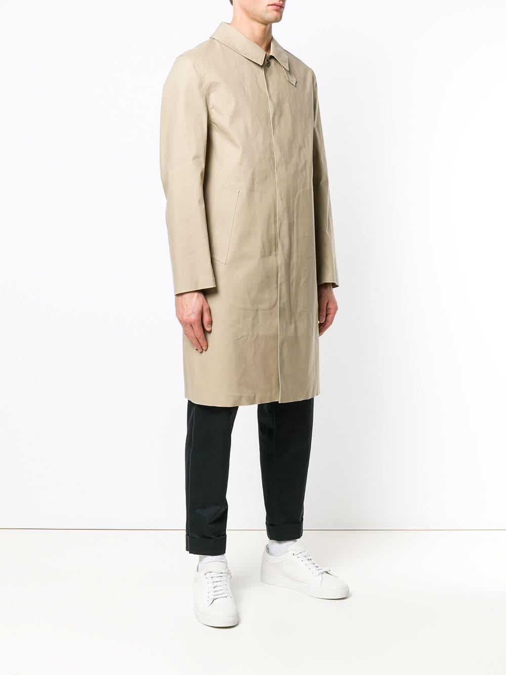 Mackintosh Fawn Bonded Cotton 3/4 Coat Gr-001 in Natural for Men - Lyst