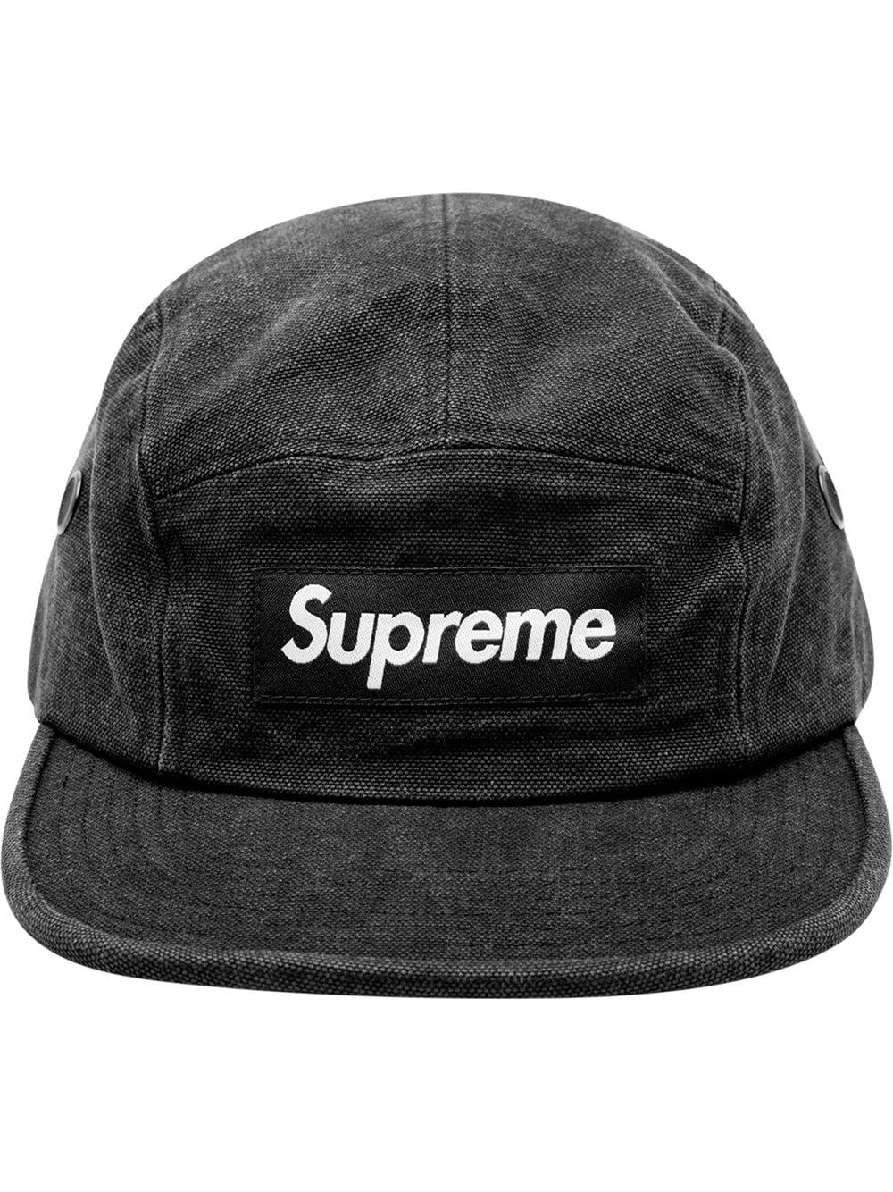 supreme washed canvas camp cap