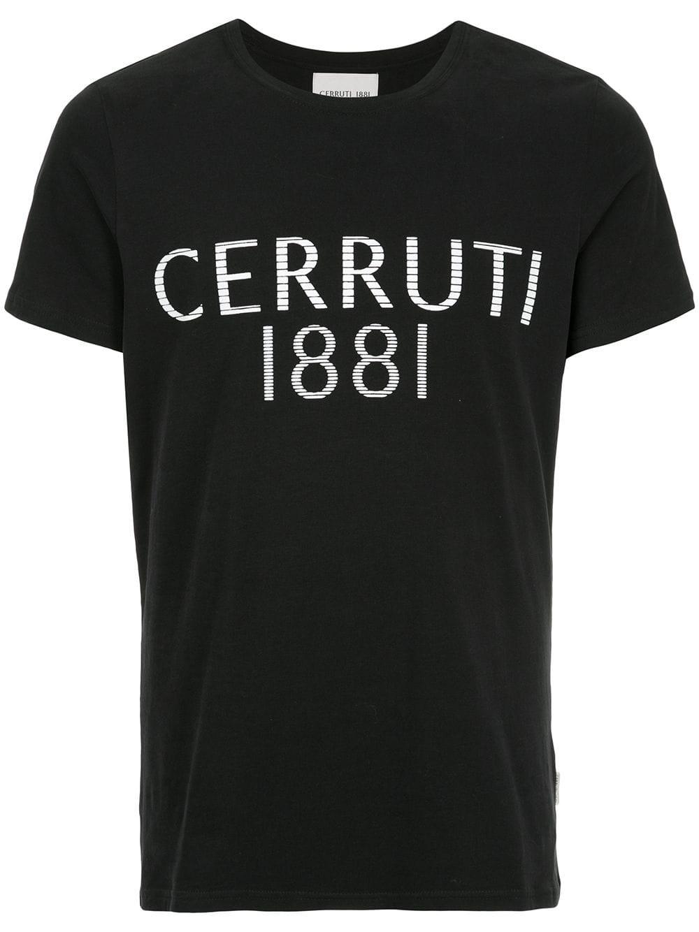 Cerruti 1881 Cotton Logo Print T-shirt in Black for Men - Lyst