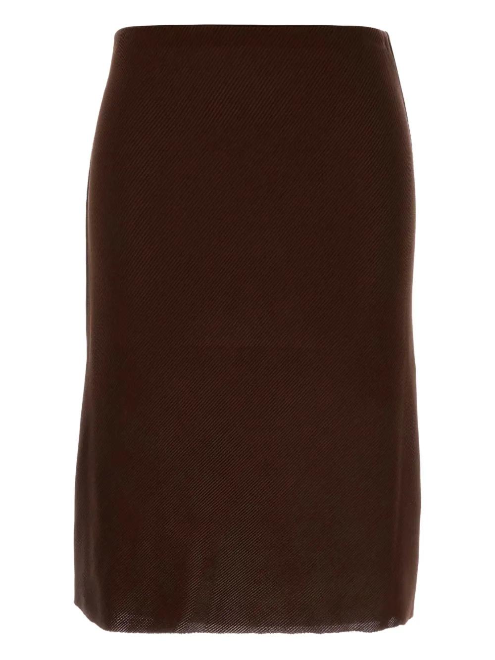 スカート MIU MIU Dark Brown Skirt Archive Miu Miu Leather Mini Skirt – Guzzi Archive