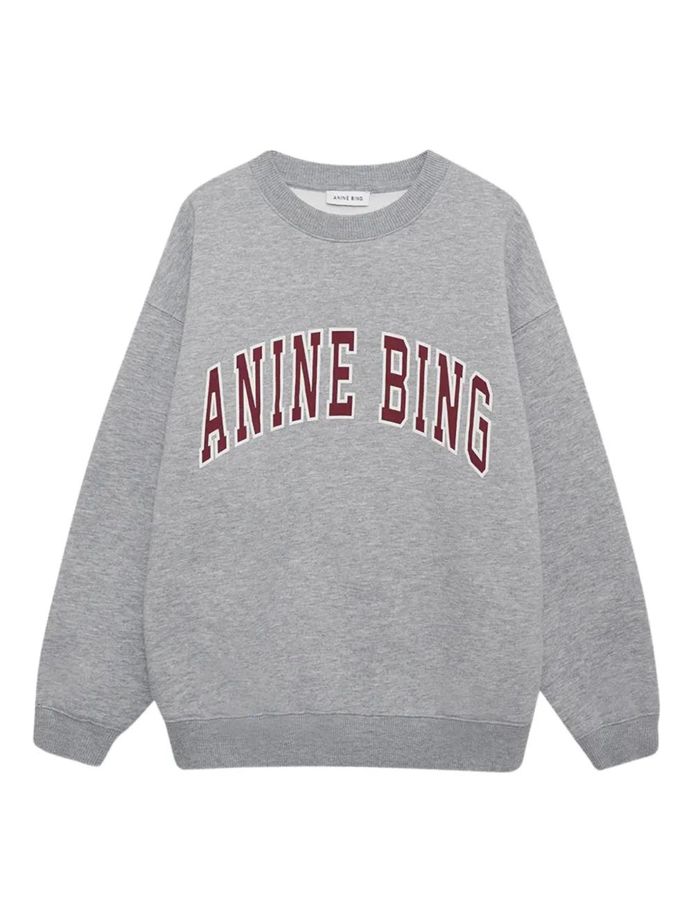 ANINE BING ロゴ入りホワイトスウェット
