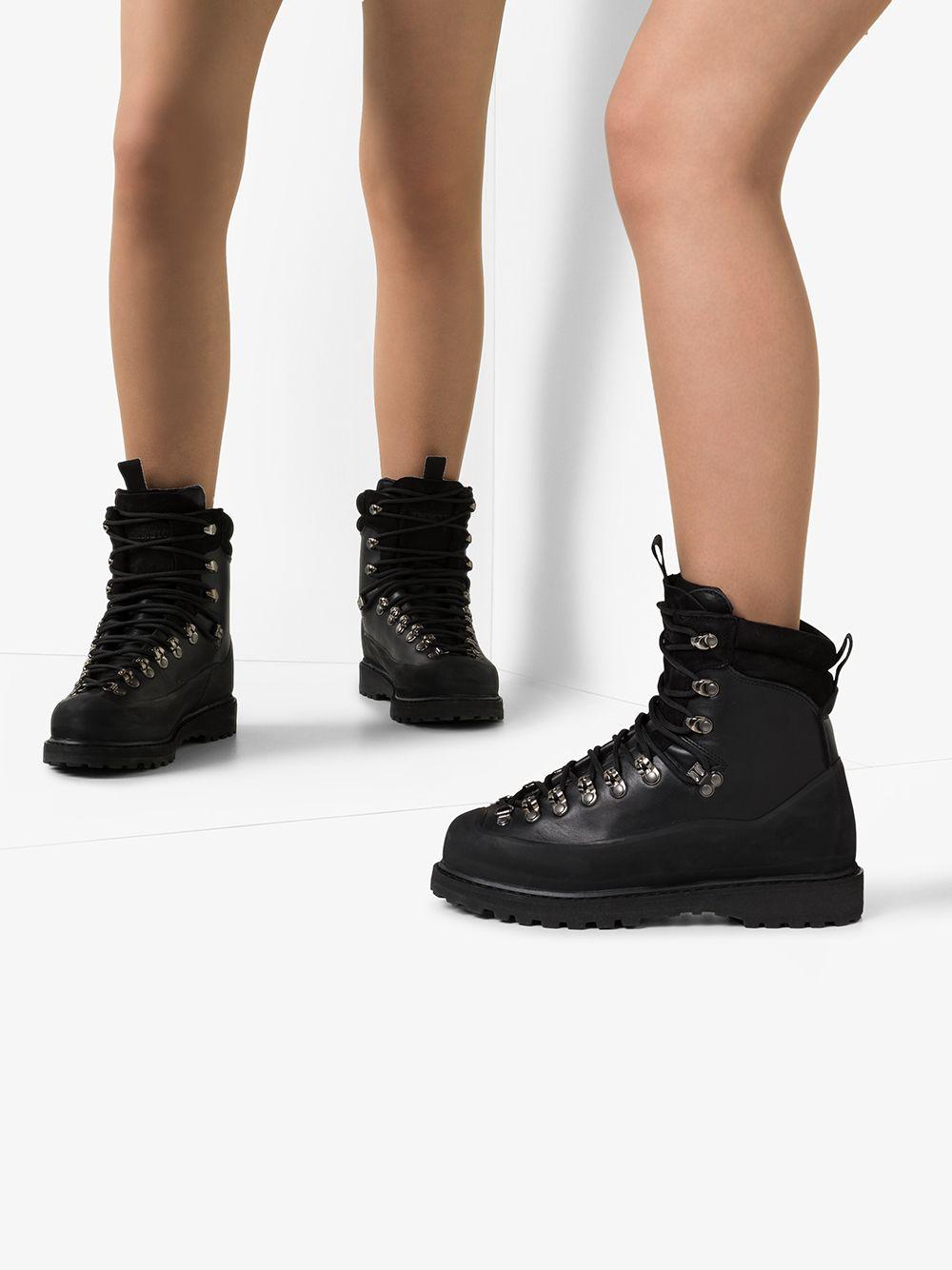 Diemme Leather Everest Hiking Boots in Black Lyst