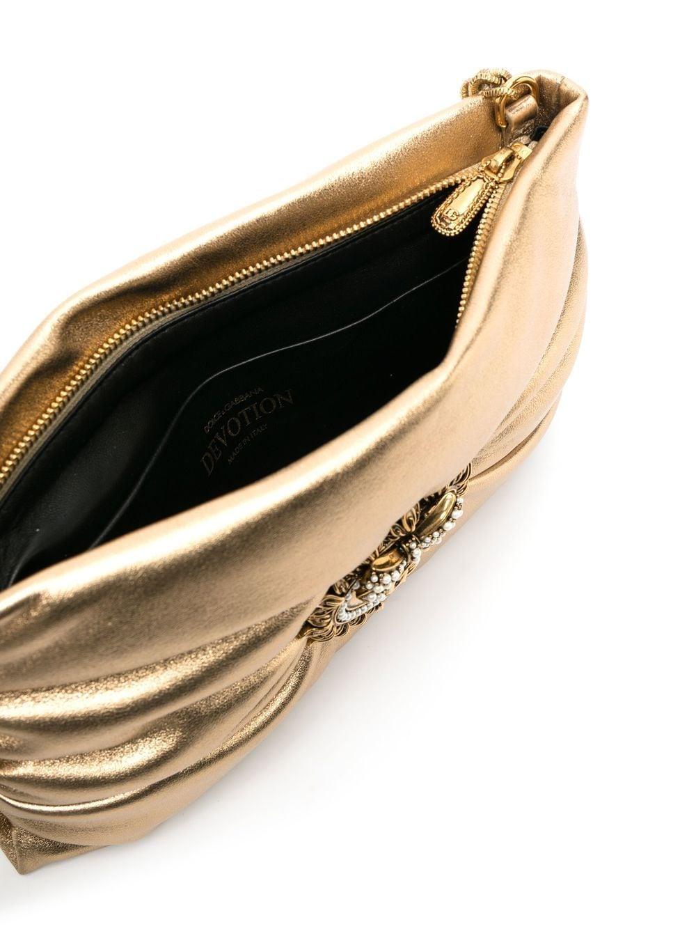 Dolce&Gabbana Women's Large Devotion Quilted Leather Shoulder Bag - Nero