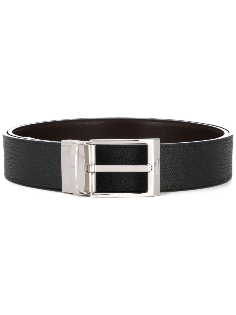 Bally Leather Interchangeable Buckle Belt in Black for Men - Lyst