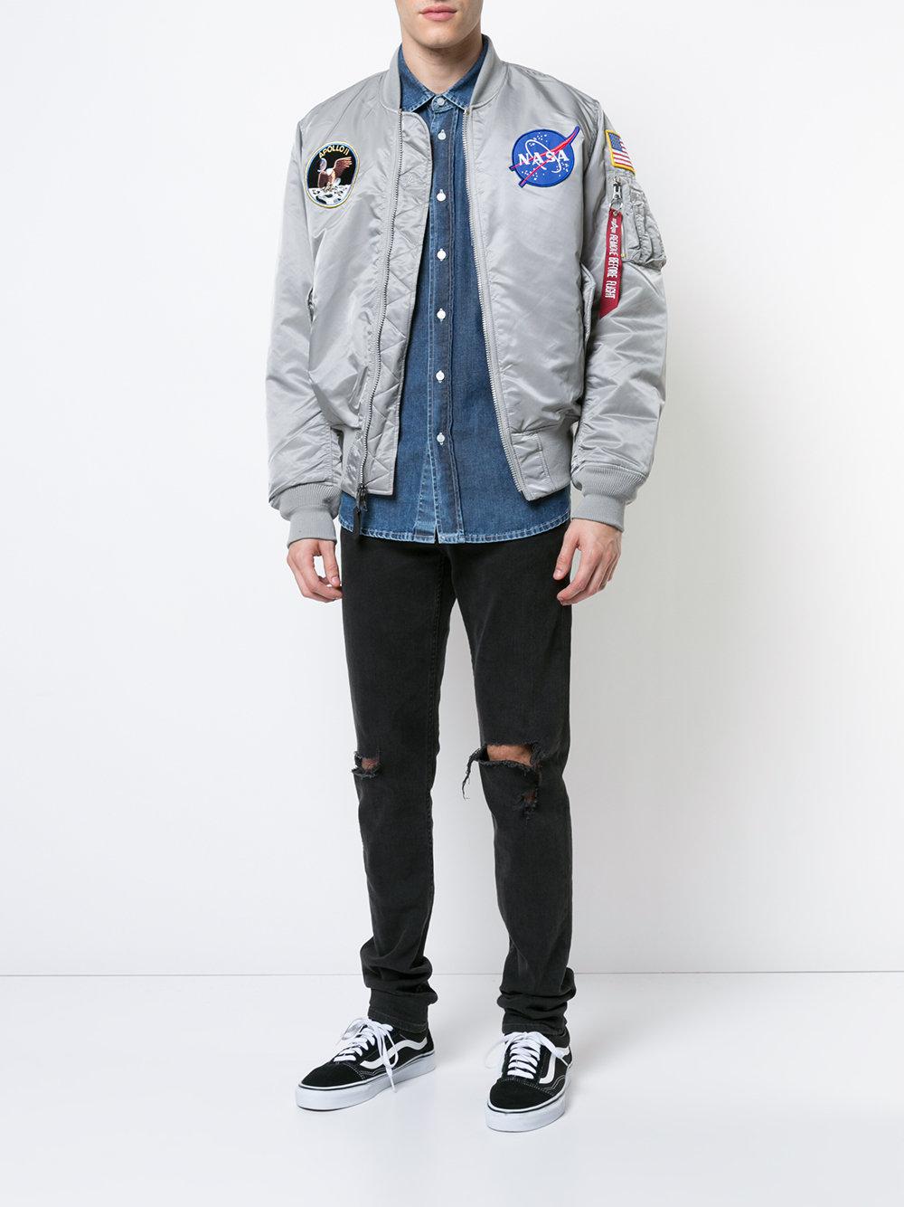 Alpha industries nasa grey cheap