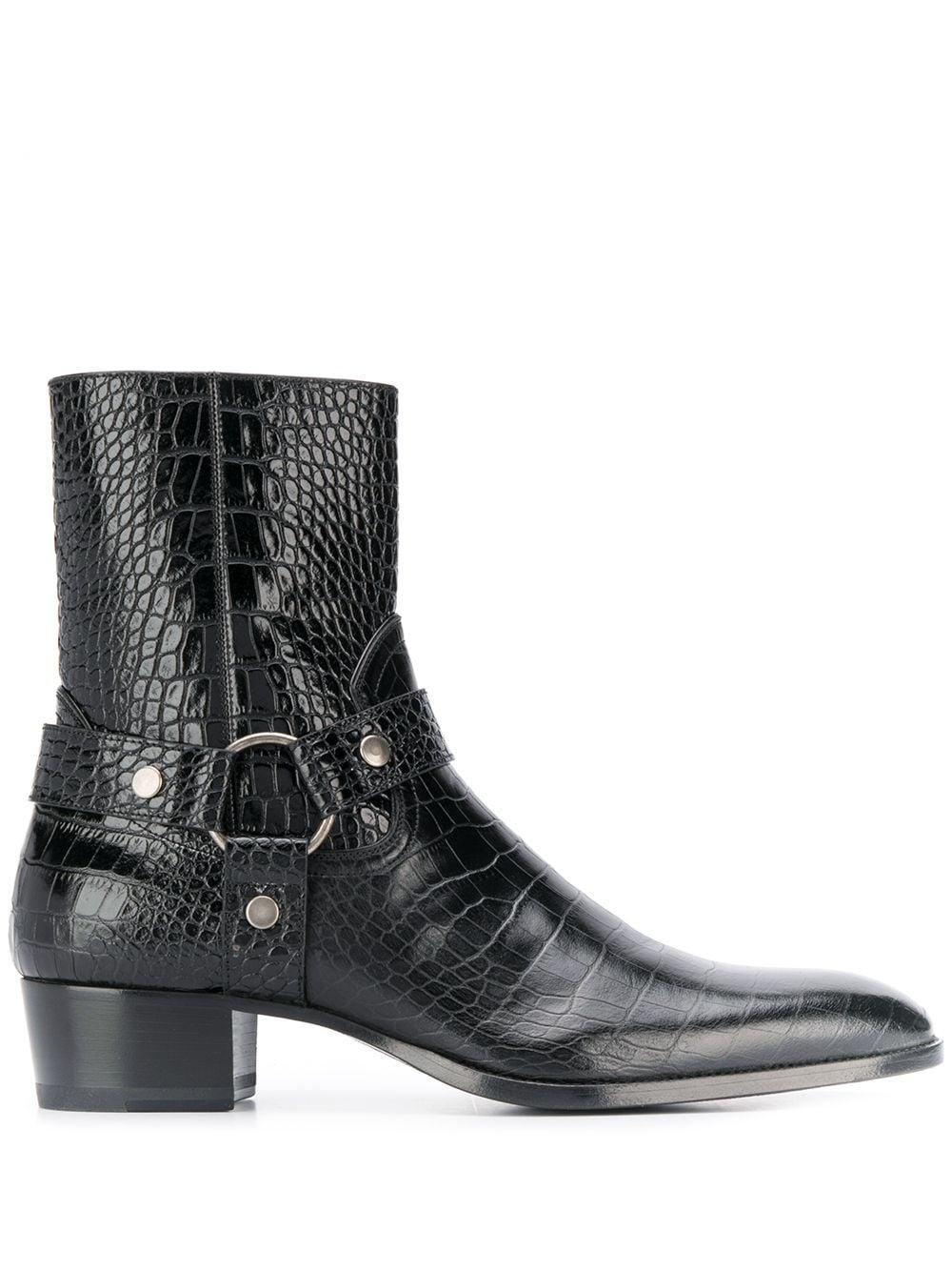 Saint Laurent Wyatt Harness Boots in Black for Men | Lyst Canada