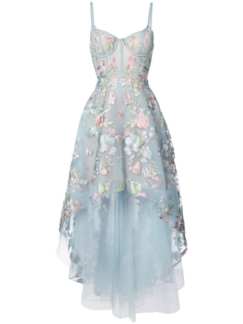 Navy floral high low dress 2025