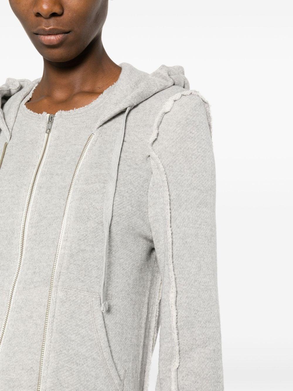 R13 Zip up Cotton Hoodie in Grey Lyst UK