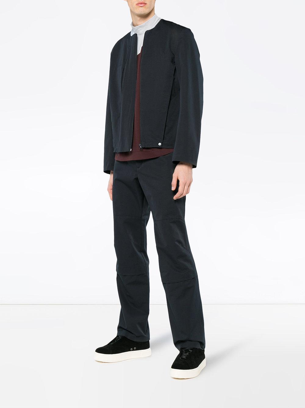 Kiko Kostadinov Cubist Cotton Jacket With Zip in Gray for Men | Lyst