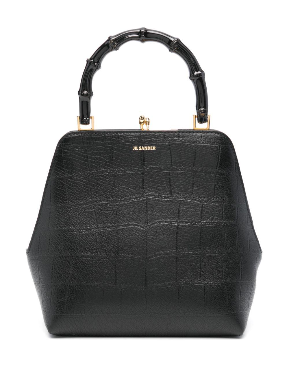 Jil Sander レディース ブラック Goji Bamboo ハンドバッグ トートバッグ