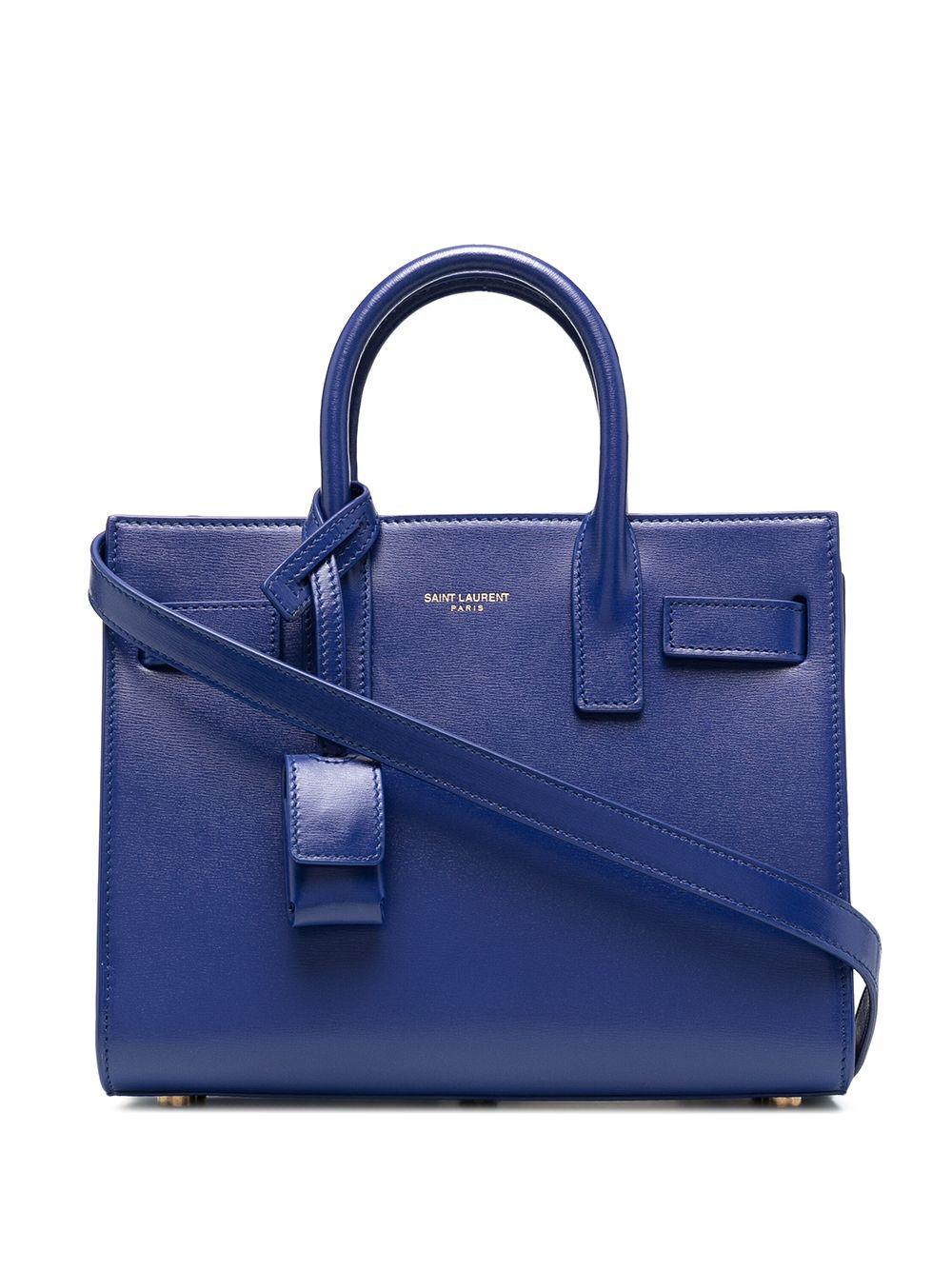 Sac de jour leather tote Saint Laurent Blue in Leather - 35992600