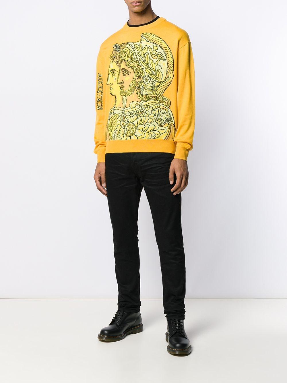 yellow moschino jumper
