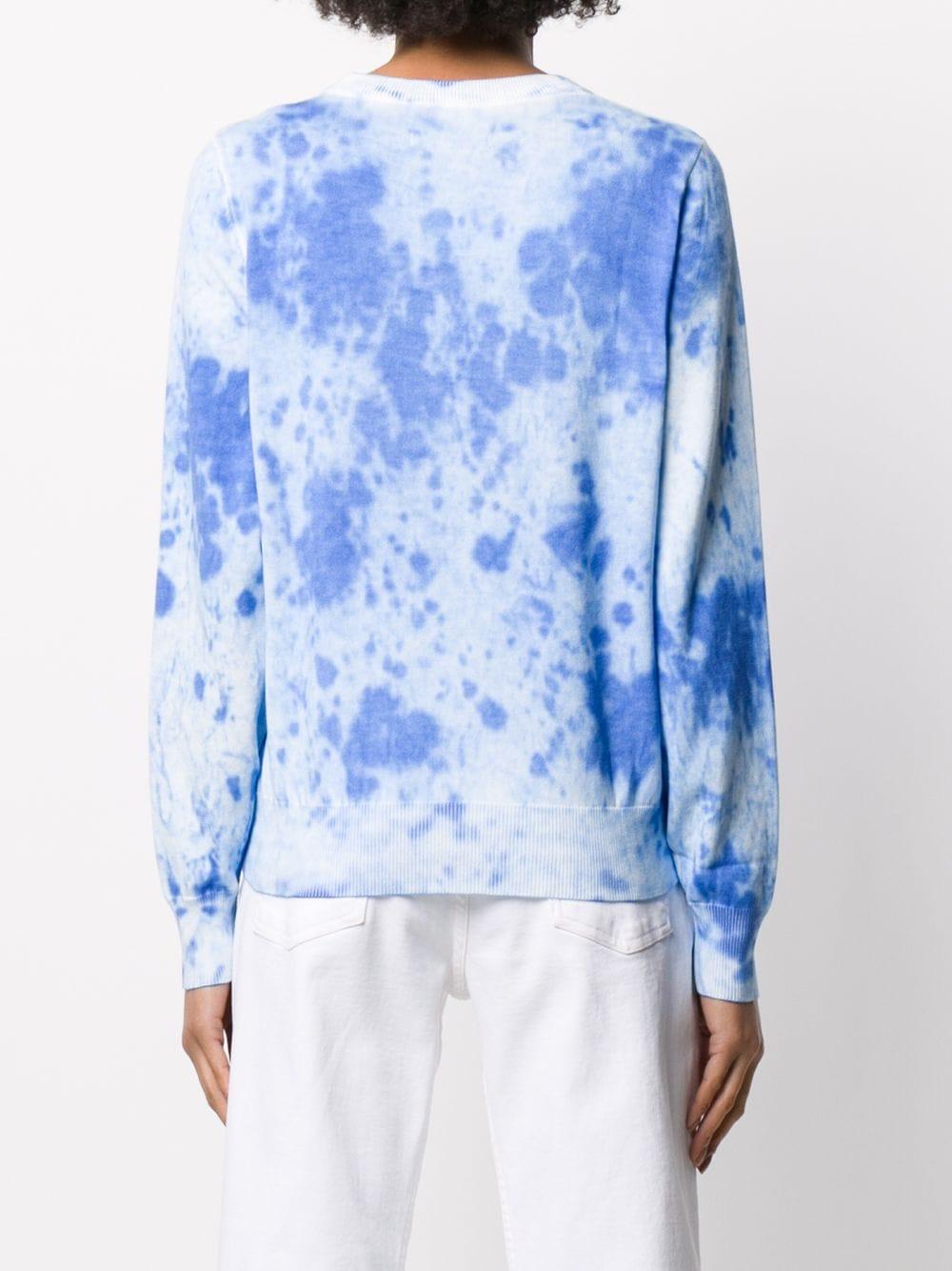 blue and white tie dye jumper