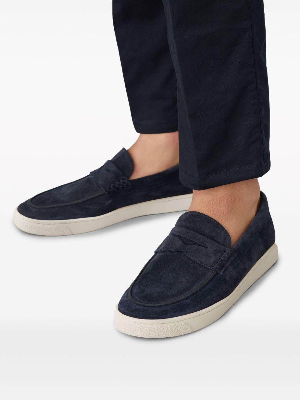 Brunello Cucinelli suede penny loafers - Grey
