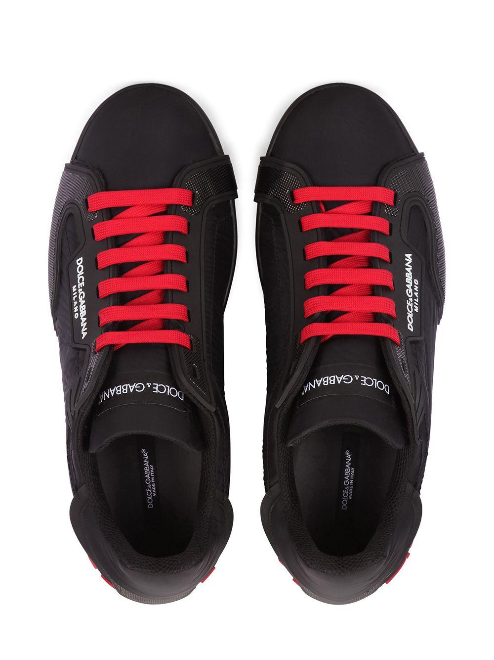 Dolce & Gabbana Portofino Rubber Sneakers in Black for Men | Lyst