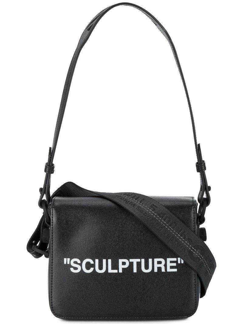 Off-White c/o Virgil Abloh Sculpture Leather Shoulder Bag in Black - Lyst