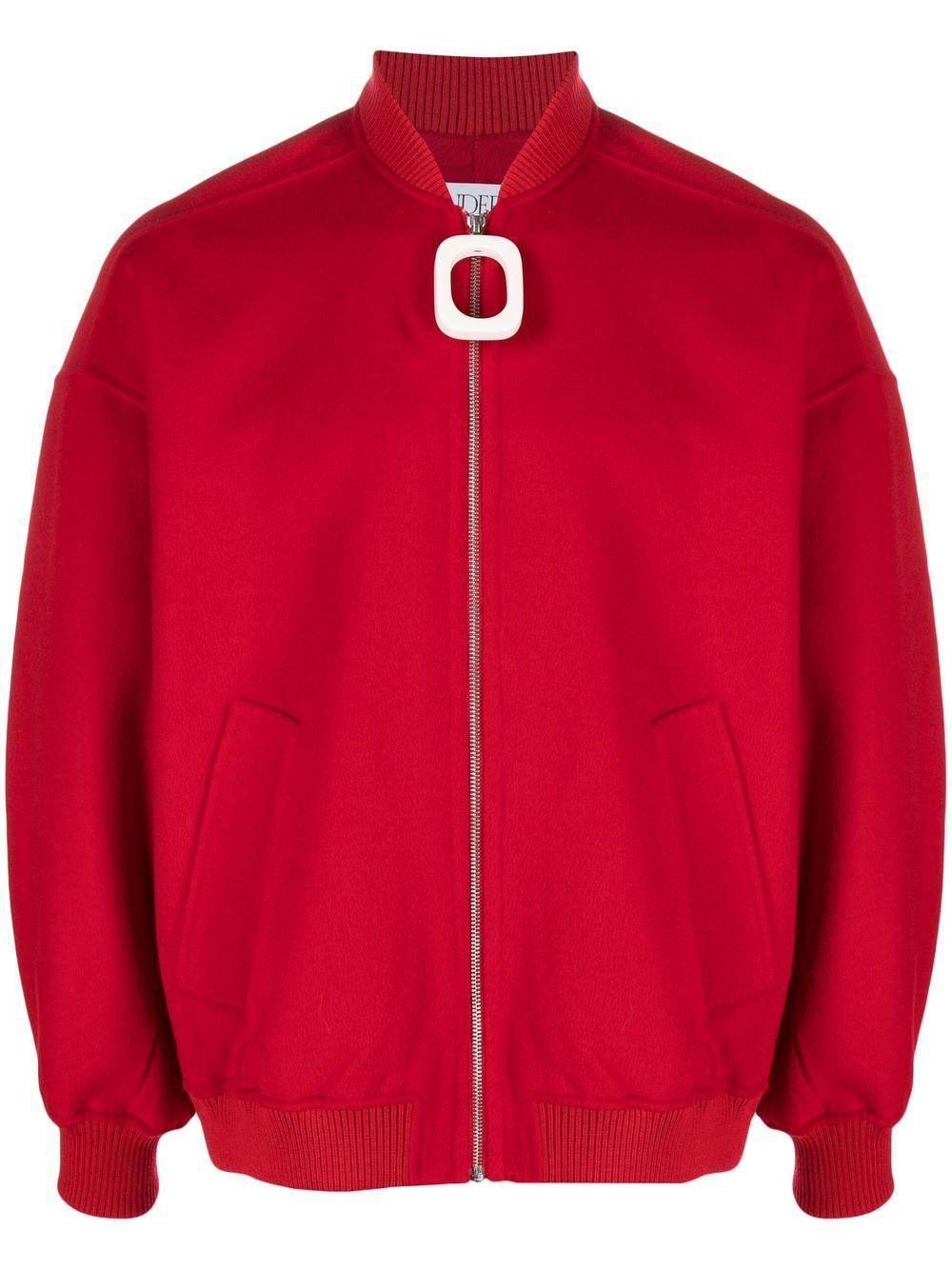 JW Anderson Zipfront Bomber Jacket in Red for Men Lyst