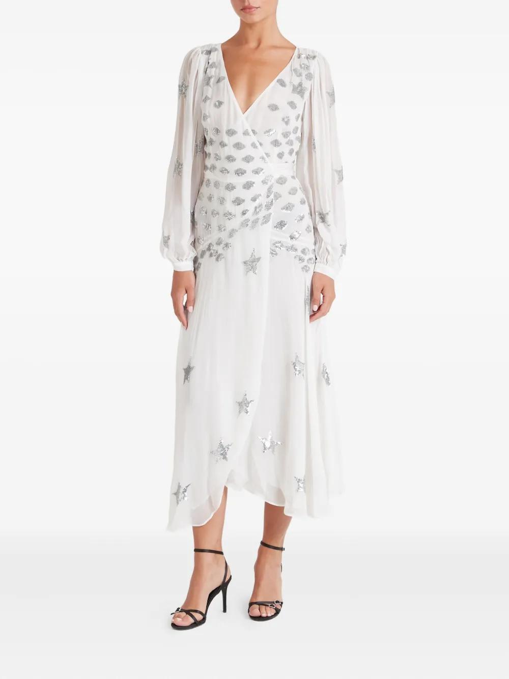 Designer White Sequin Wrap Dresses for Women - Up to 67% off | Lyst