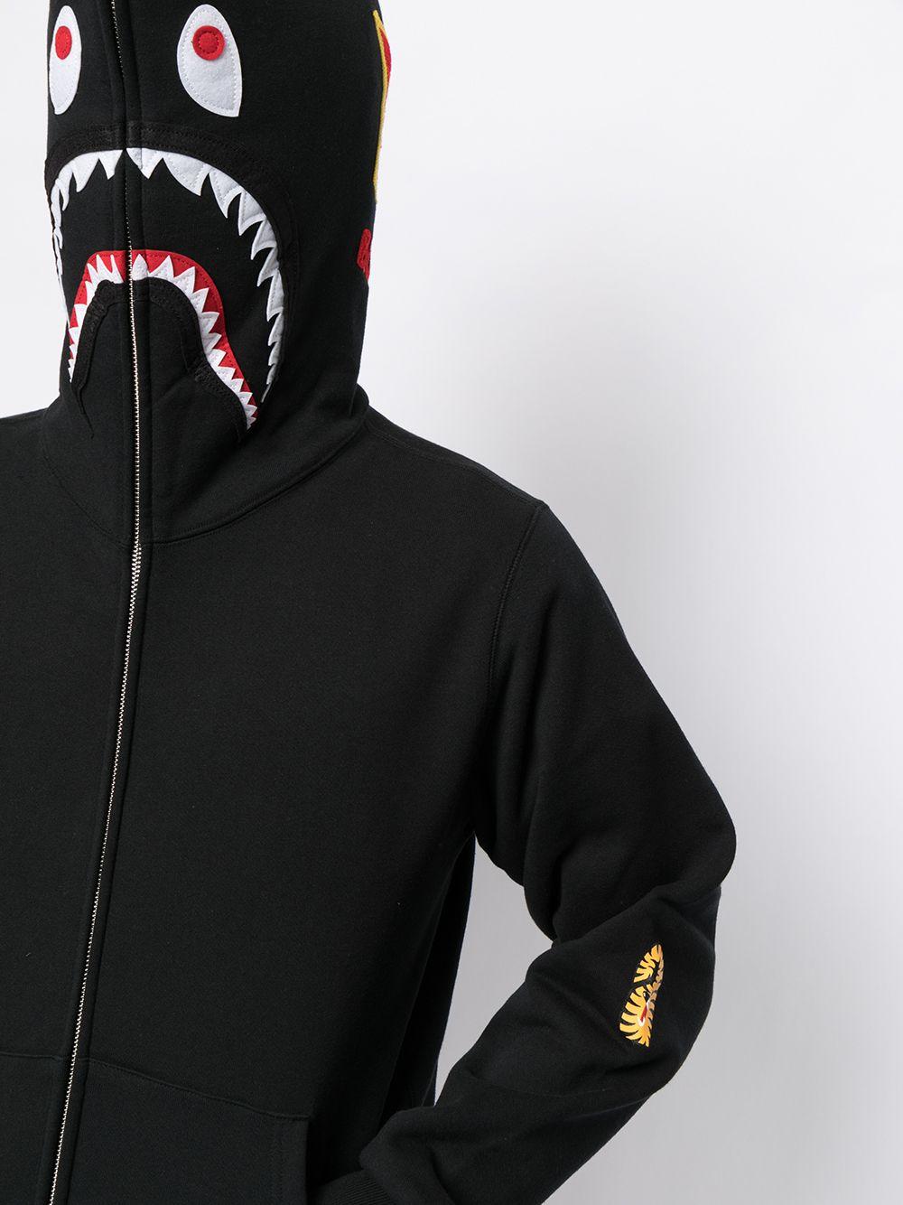 A Bathing Ape Cotton Shark Full-zip Hoodie in Black for Men | Lyst