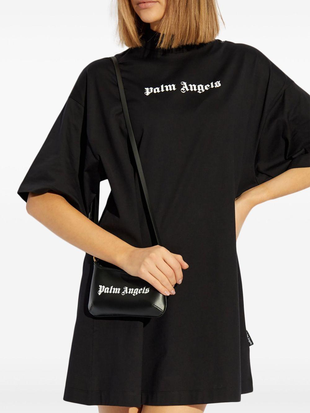 Palm Angels レディース ブラック ロゴ Tシャツワンピース ワンピース
