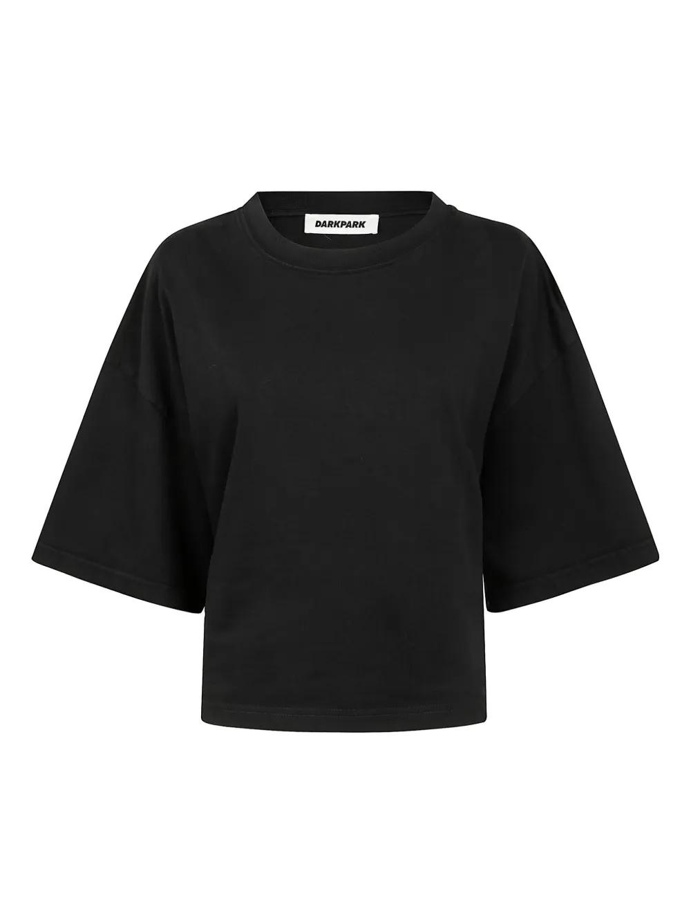 Tシャツ・カットソー DARKPARK DOYLE CROPPED DRAPED SHORT SLEEVE TEE darkpark-black-Doyle-T-Shirt.jpeg