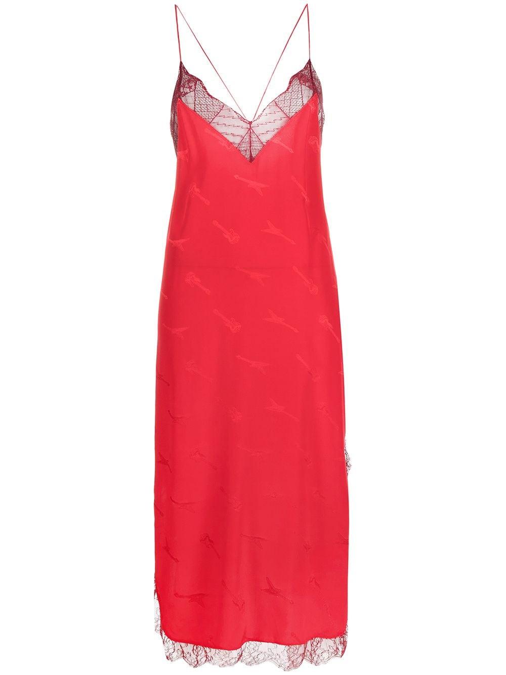 Zadig & Voltaire Risty Guitar Pattern Dress in Red | Lyst