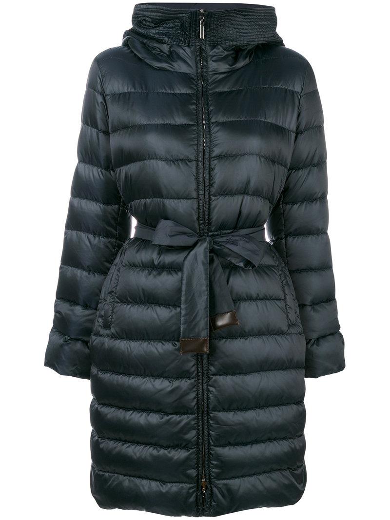 Max Mara Synthetic Mid-length Padded Coat in Blue - Lyst