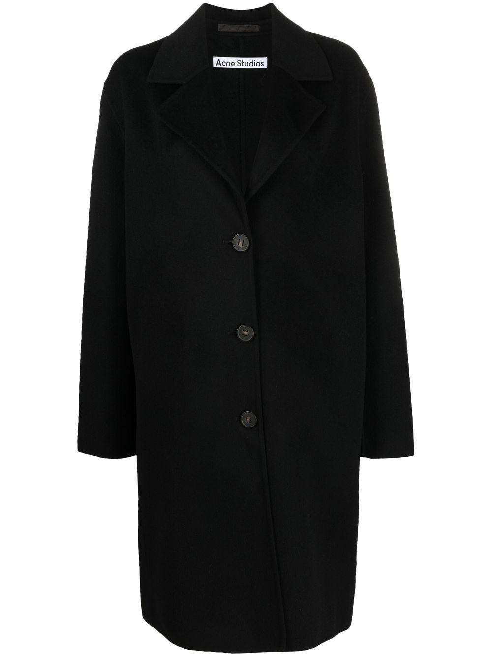 Acne Studios Single-breasted Wool Coat in Black | Lyst