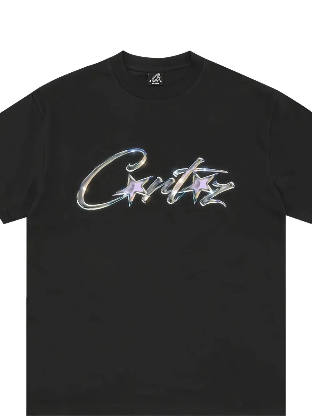 corteiz Chrome Allstarz Crew-Neck T-Shirt in Black | Lyst