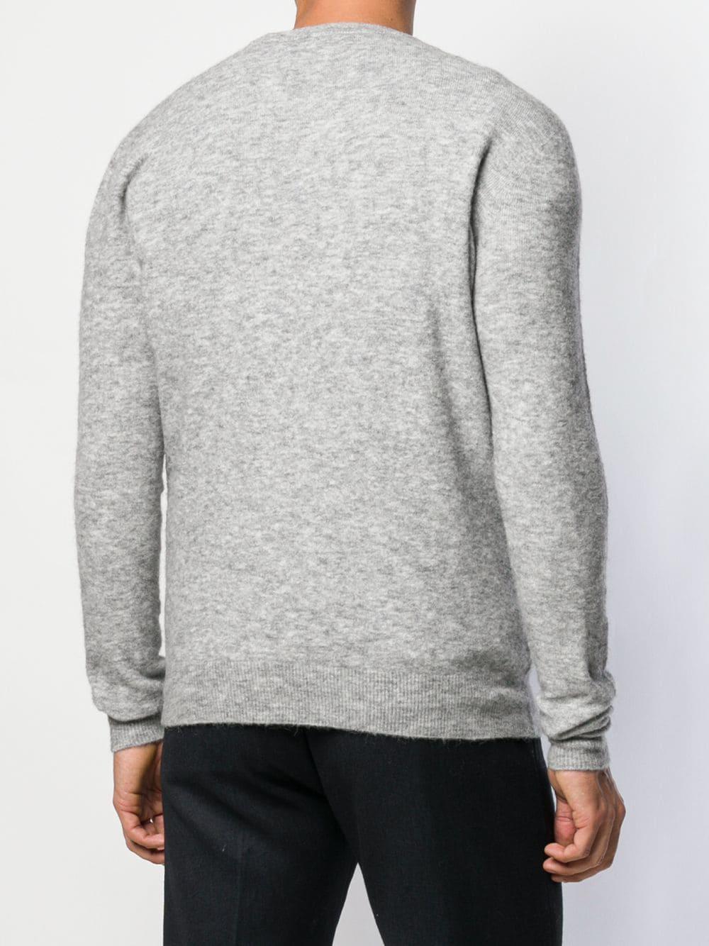 Roberto Collina Synthetic Crew Neck Sweater in Grey (Gray) for Men - Lyst