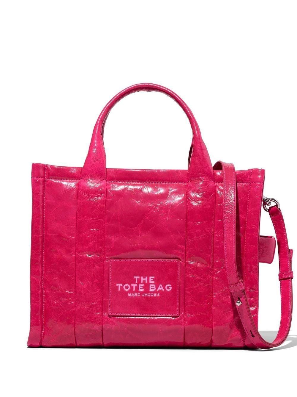 Marc Jacobs Leather Medium The Shiny Crinkle Tote Bag in Pink Lyst Canada