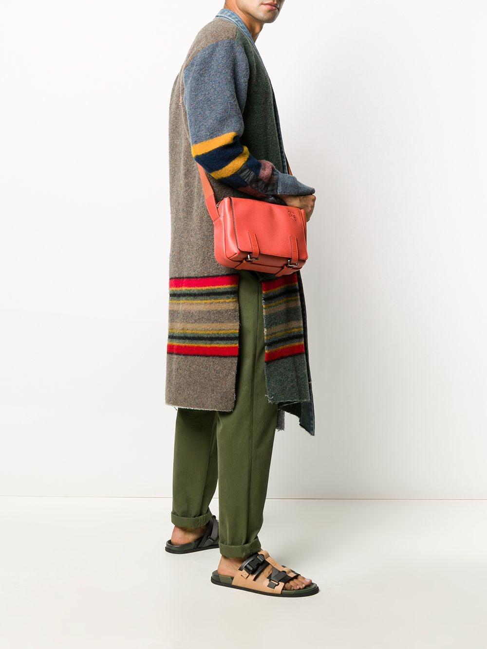 Loewe Leather Xs Military Messenger Bag in Orange for Men Lyst