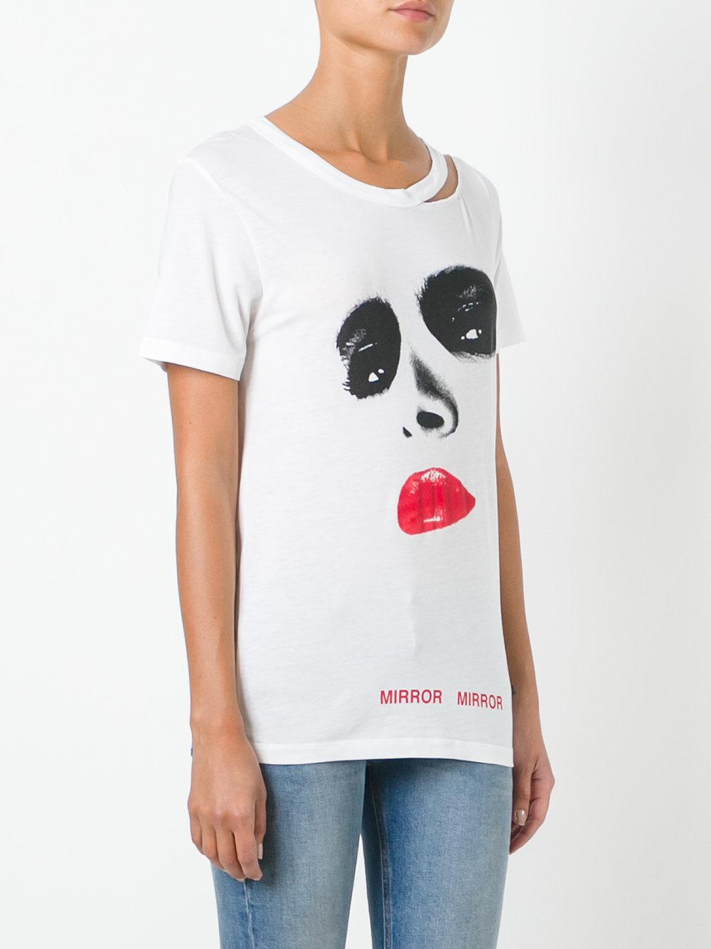 Off-White c/o Virgil Abloh Cotton Mirror Mirror Printed T-shirt in White -  Lyst