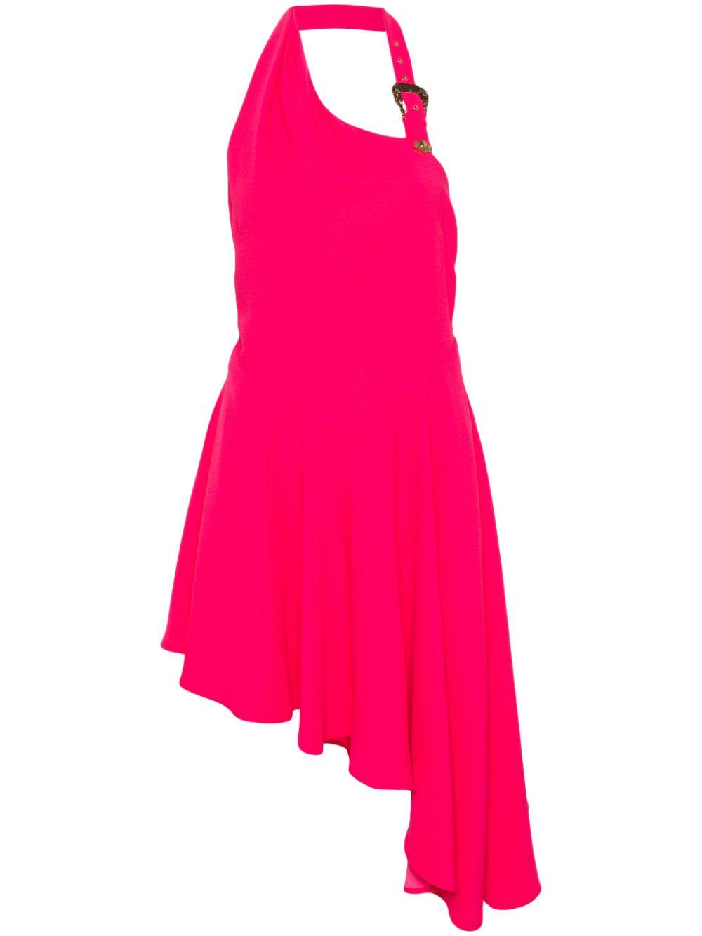 Versace Jeans Couture レディース ピンク ロゴバックル ドレス ワンピース