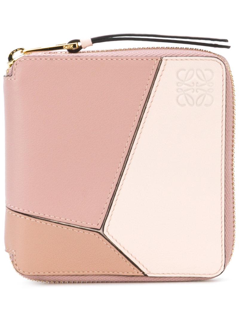 Loewe Small Puzzle Wallet in Pink | Lyst