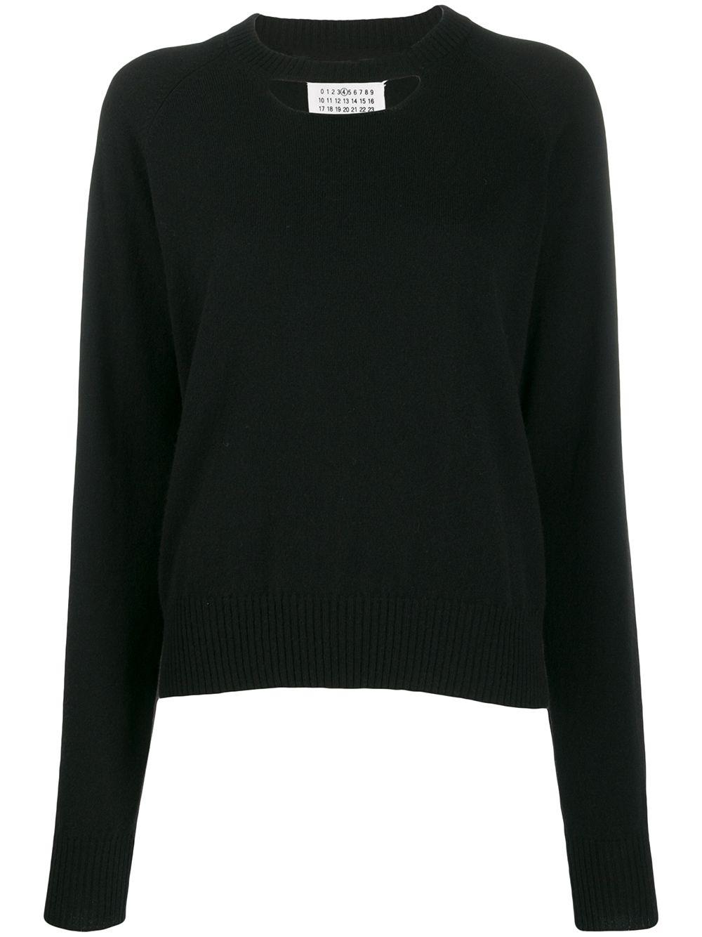 Maison Margiela Cashmere Chest Cut-out Sweater in Black - Save 40% - Lyst
