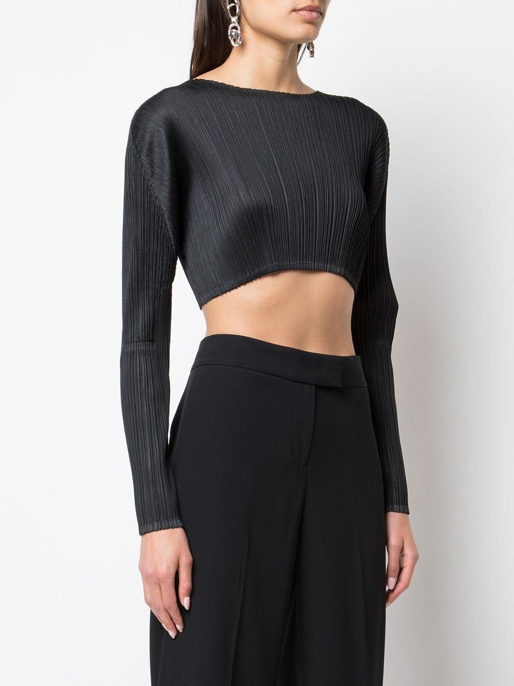 pleats please crop top