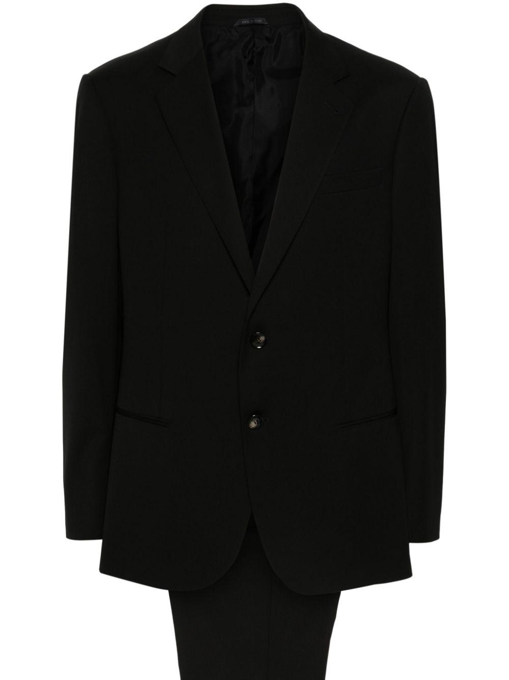 Giorgio Armani メンズ ブラック ウールスーツ スーツ