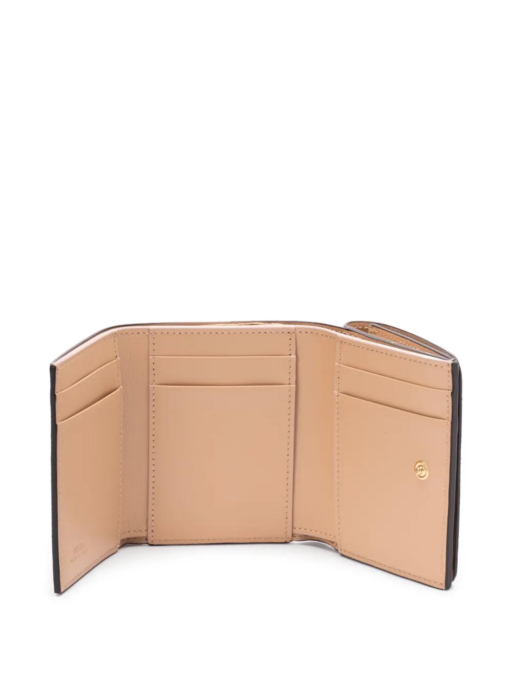 Fendi Flower Bouquet Ff Fabric Medium Tri-Fold Wallet