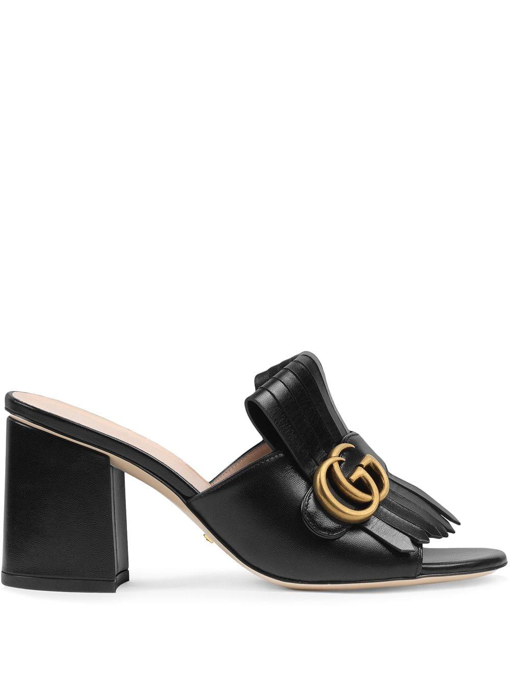 gucci mid heel slide