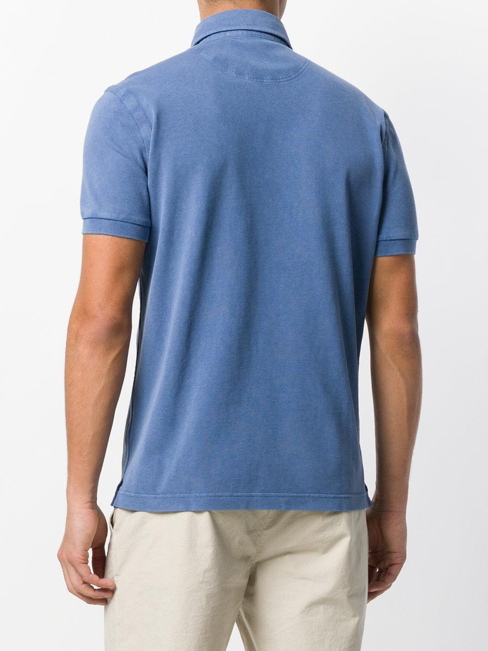 Dell'Oglio Cotton Classic Polo Shirt in Blue for Men - Lyst