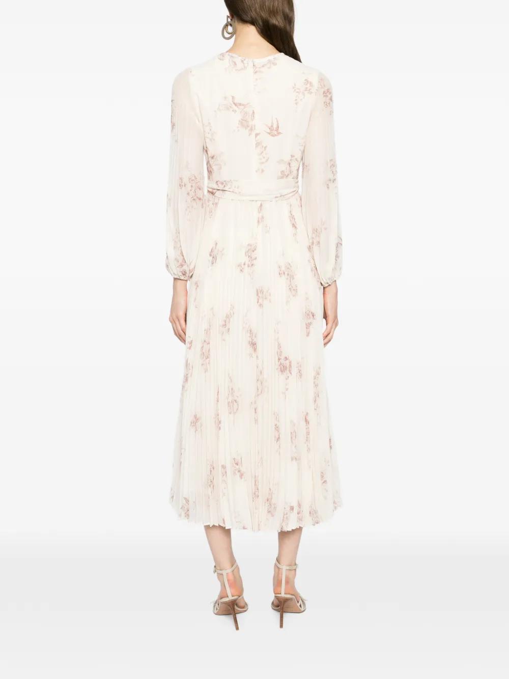 Zimmermann Sunray Midi Dress in White | Lyst