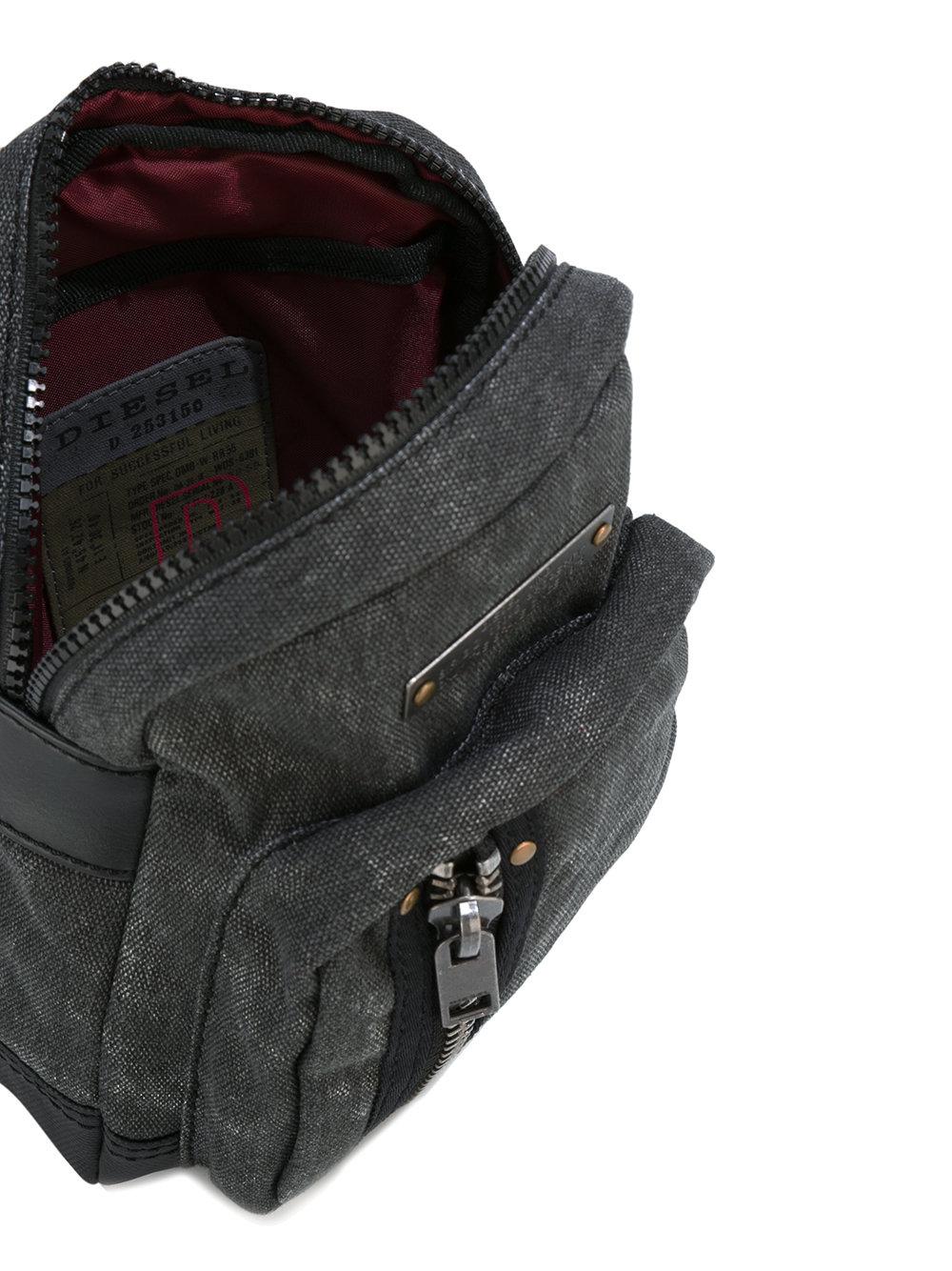 DIESEL Cotton Messenger Bag in Black for Men Lyst