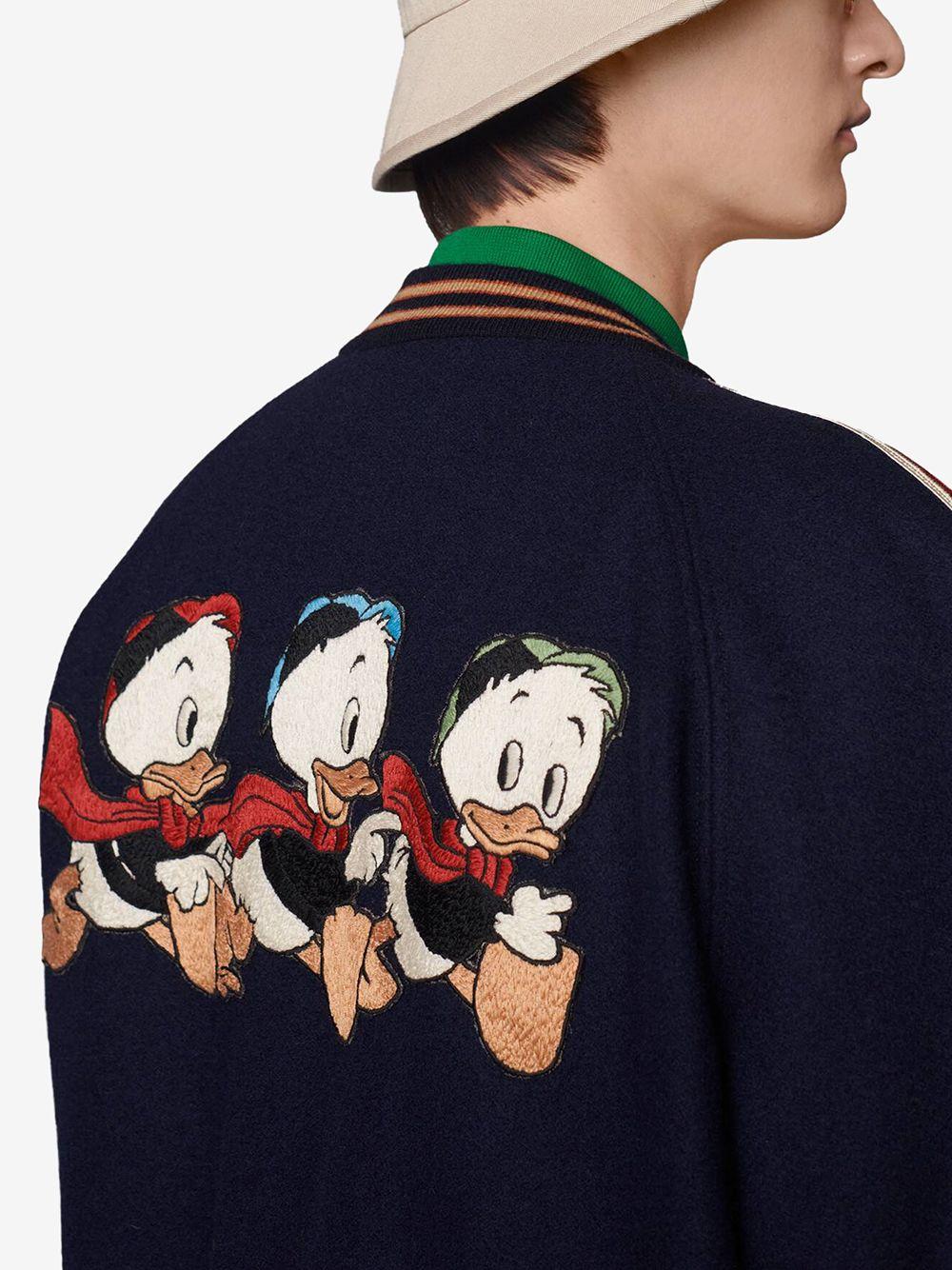 Gucci X Disney Donald Duck-print Bomber Jacket in Blue for Men | Lyst