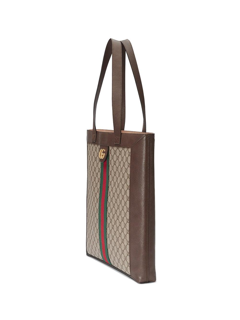 Gucci Ophidia Soft GG Supreme Large Tote in Brown Lyst Canada