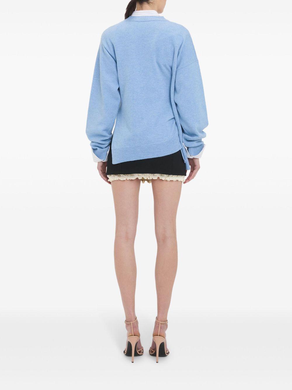 Victoria Beckham レディース ブルー Gathered-detail Sweater 