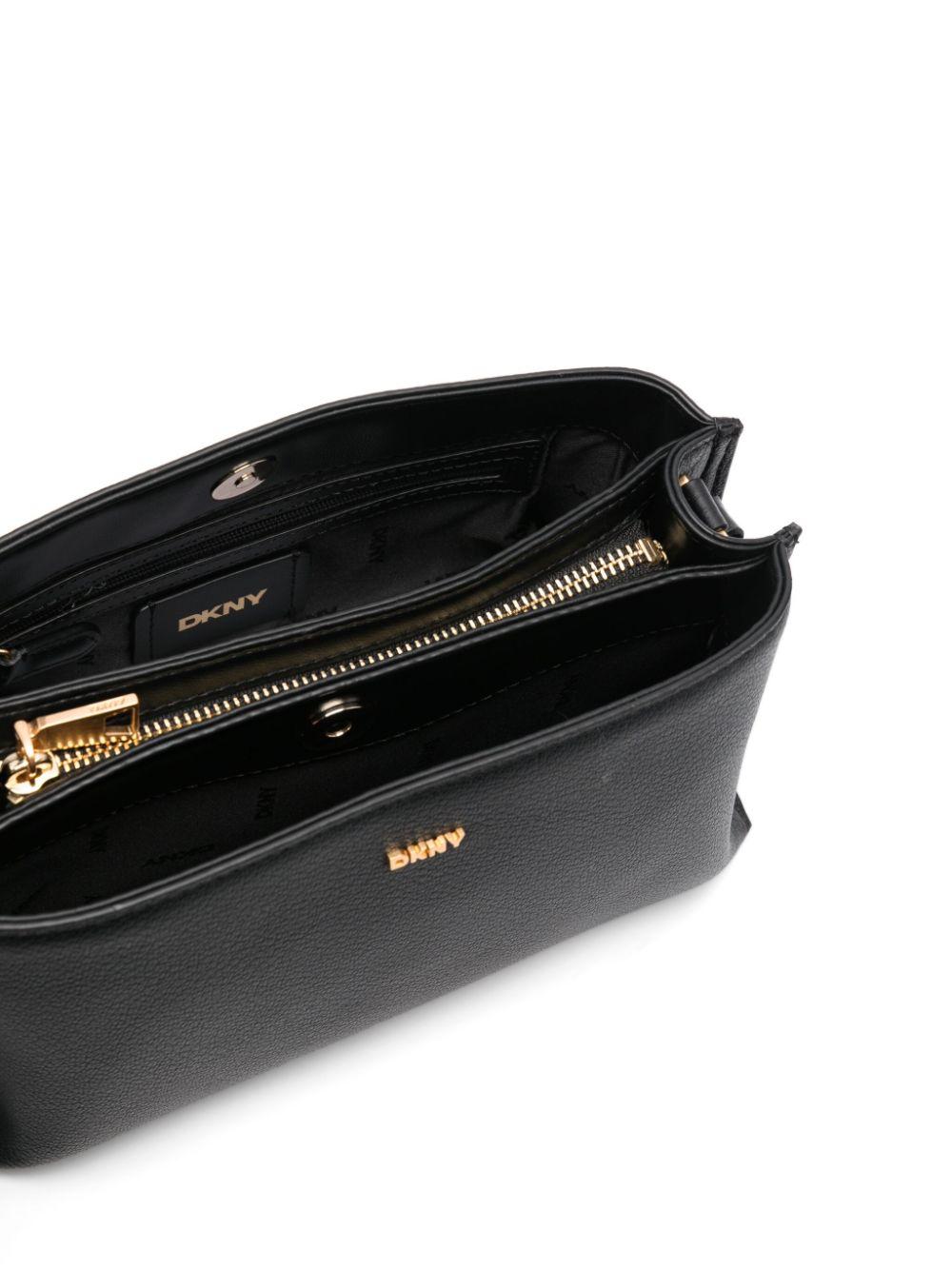 DKNY レディース ブラック ロゴ ショルダーバッグ ショルダーバッグ 